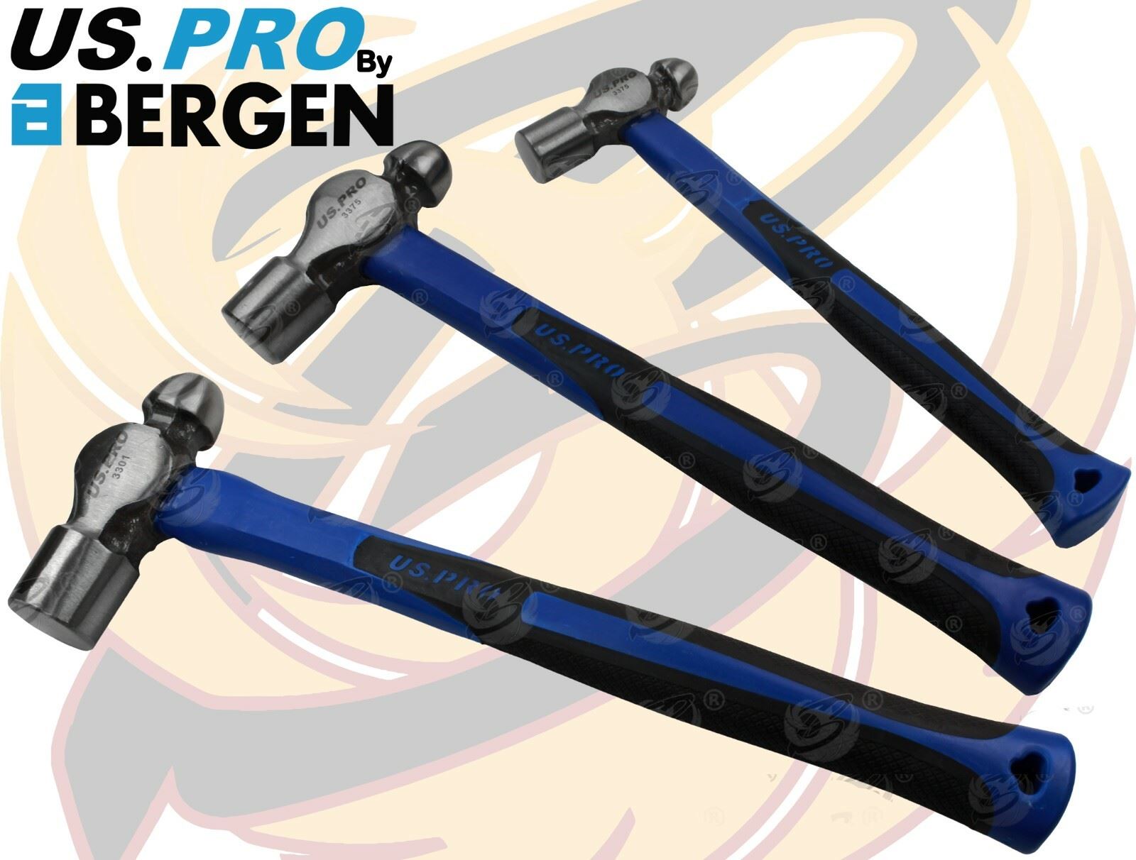 US PRO 3PCS BALL PEIN HAMMER SET 16OZ - 32OZ - 40OZ