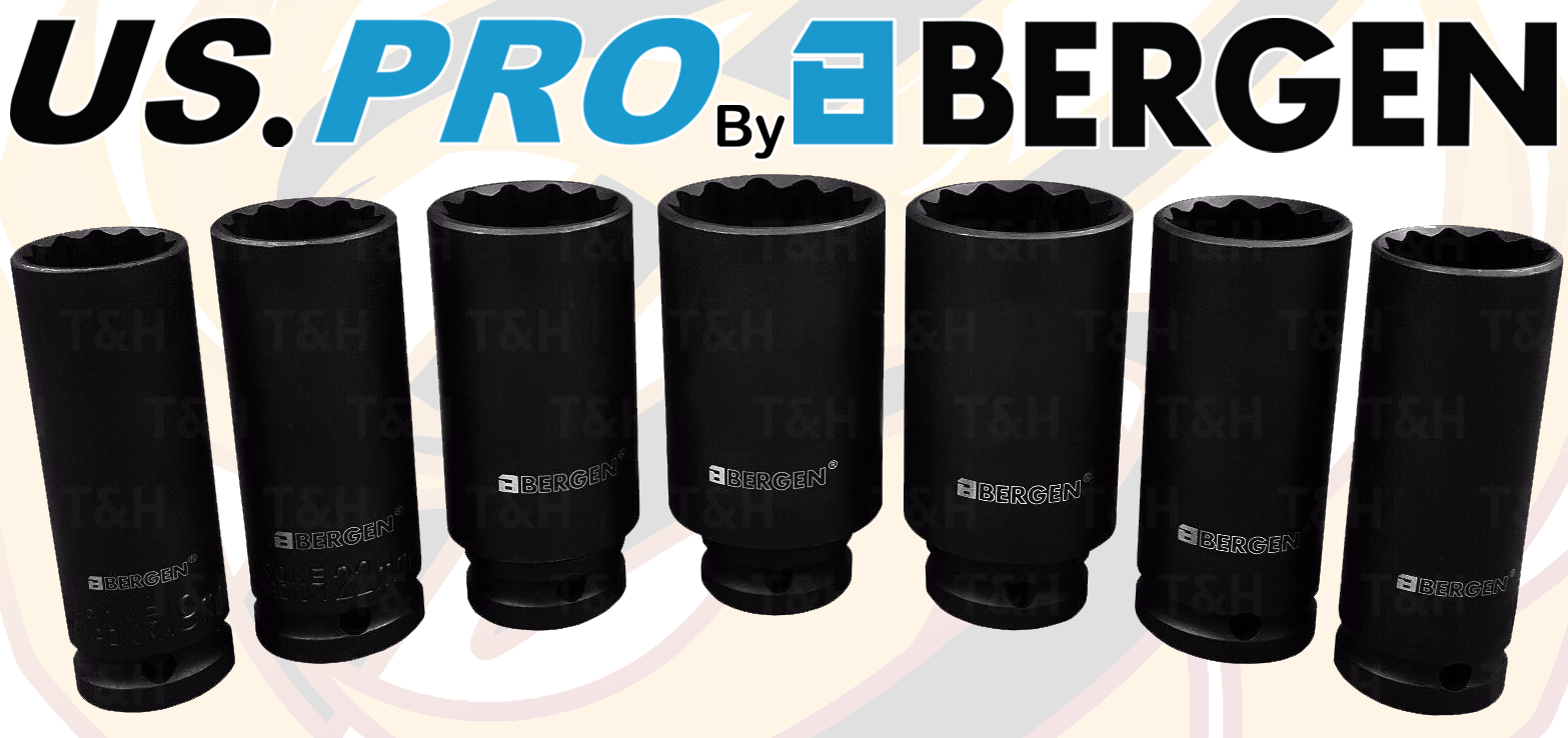 US Pro 13 Piece 1/2" Drive 12 Point Deep Impact Sockets 13mm - 32mm 1683