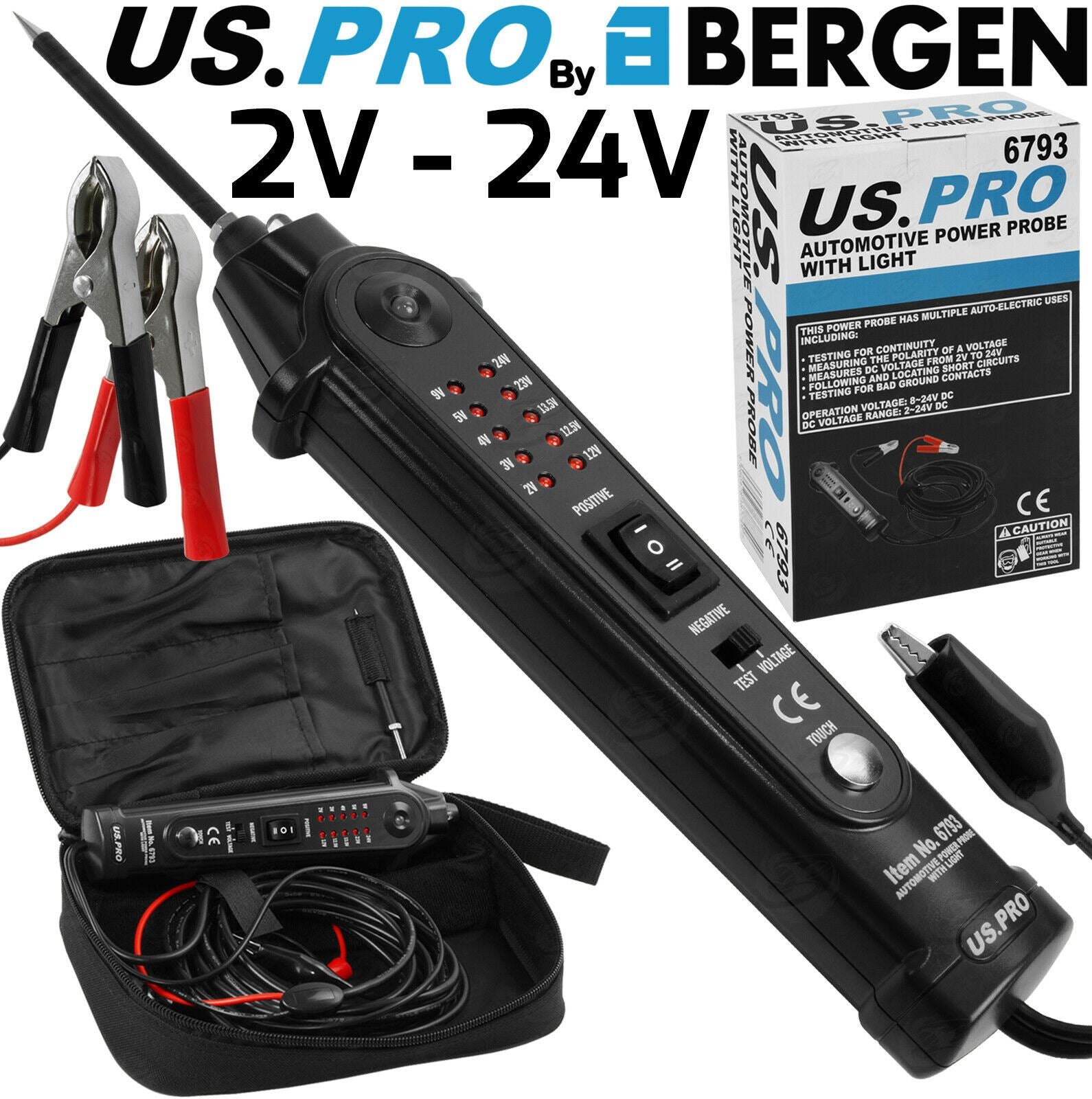 US PRO AUTOMOTIVE POWER PROBE 2V - 24V