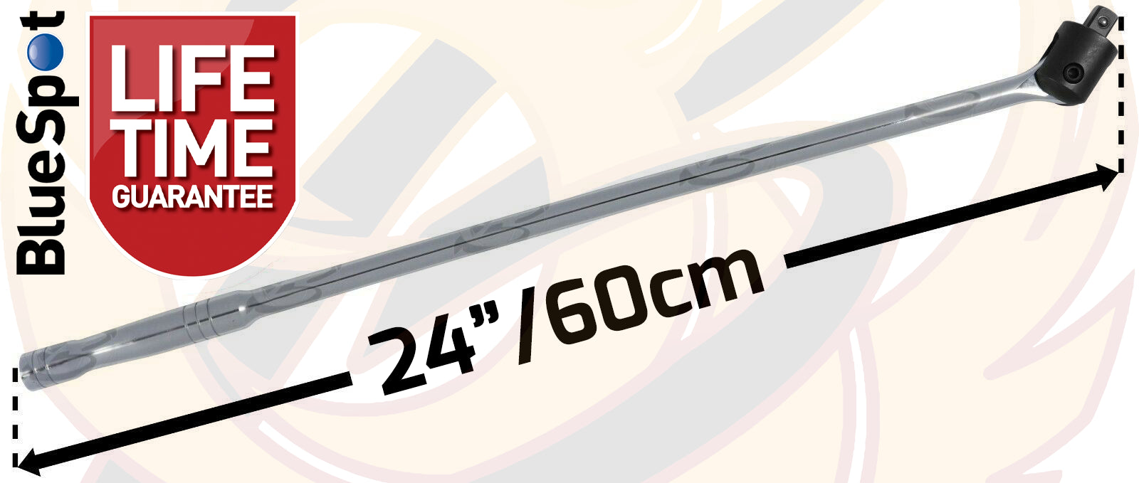 BLUESPOT 1/2" DRIVE BREAKER BAR & CALIBRATED TORQUE WRENCH 42Nm - 210Nm & 3PCS 1/2" DRIVE 6 POINT ALLOY WHEEL NUT SOCKETS