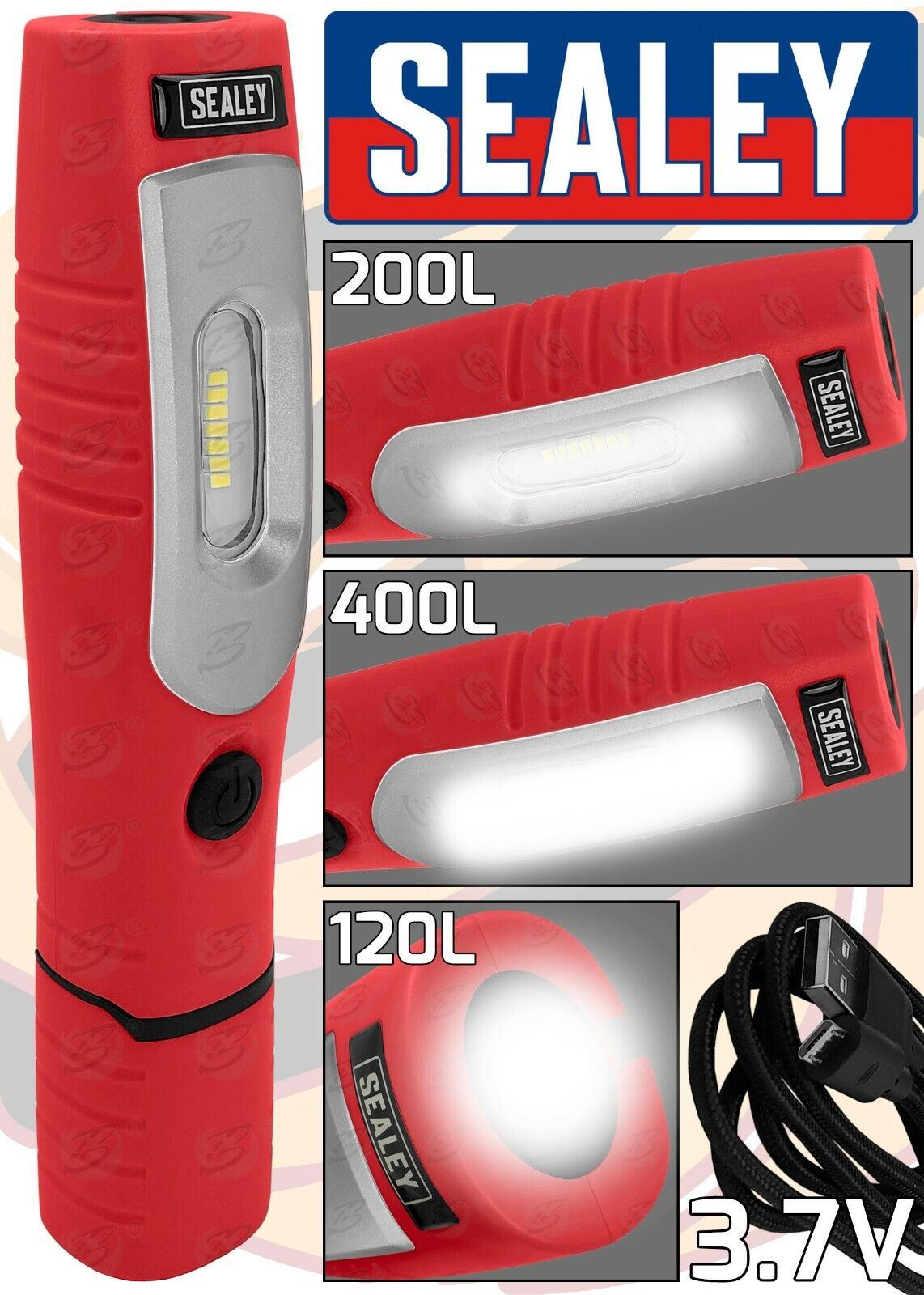 Sealey Rechargeable Smd Led Li - Ion Work Light ( Red )  LED3602R