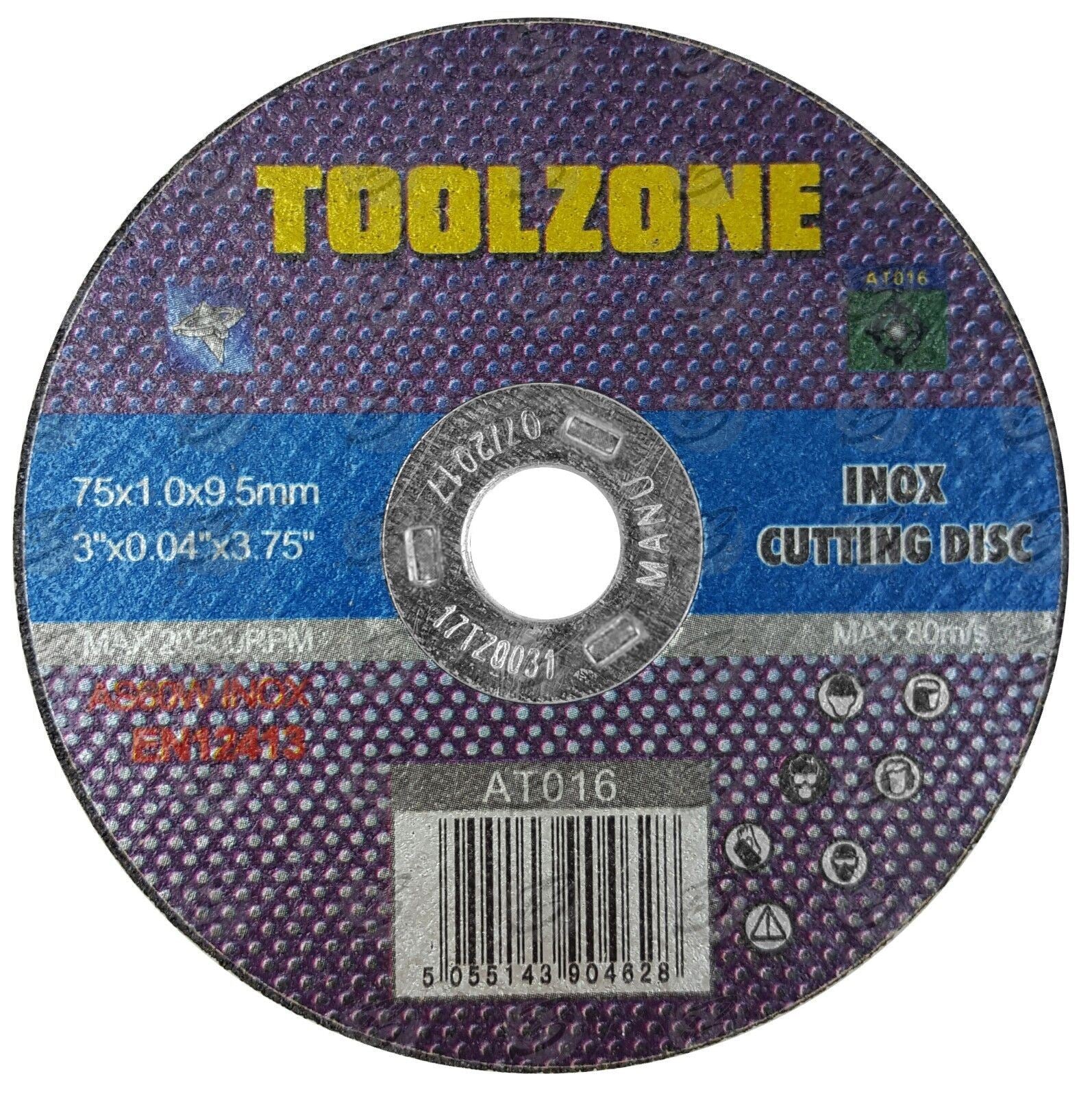 Toolzone 3" x 1mm Metal Cutting Disc ( x 25 ) AT016