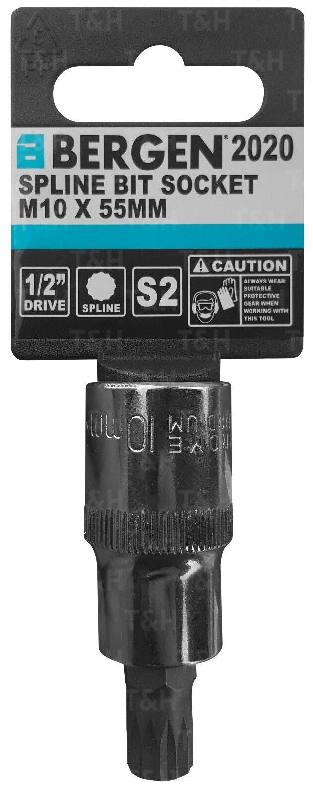 US PRO M10 1/2" DRIVE 55MM LONG SPLINE BIT SOCKET ( SINGLE )