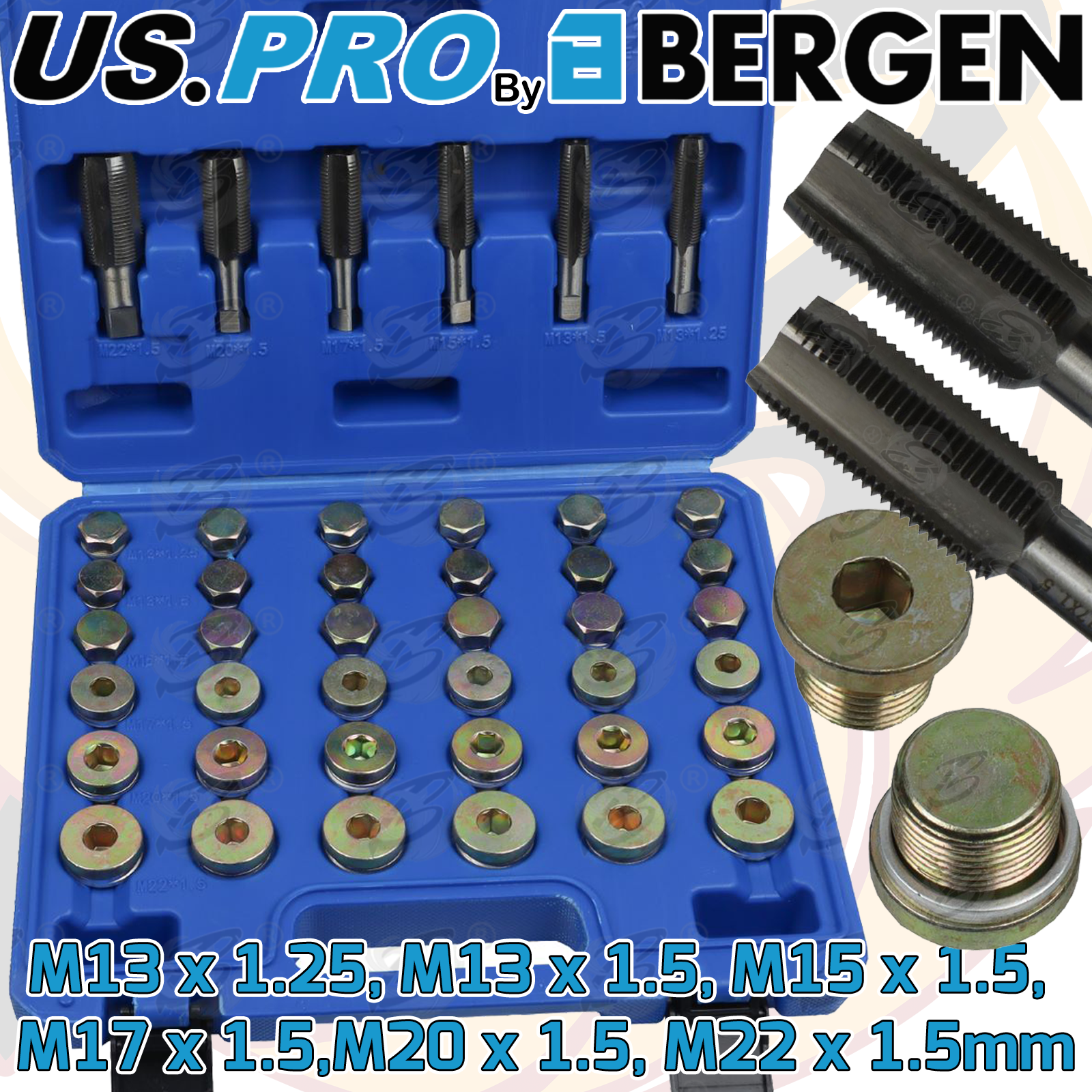 US Pro 114 Piece Oil Drain Repair Kit ( 3008 )