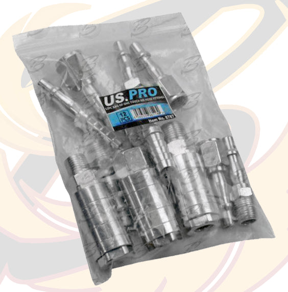 US PRO 12PCS AIR LINE FITTINGS ( ONE TOUCH )