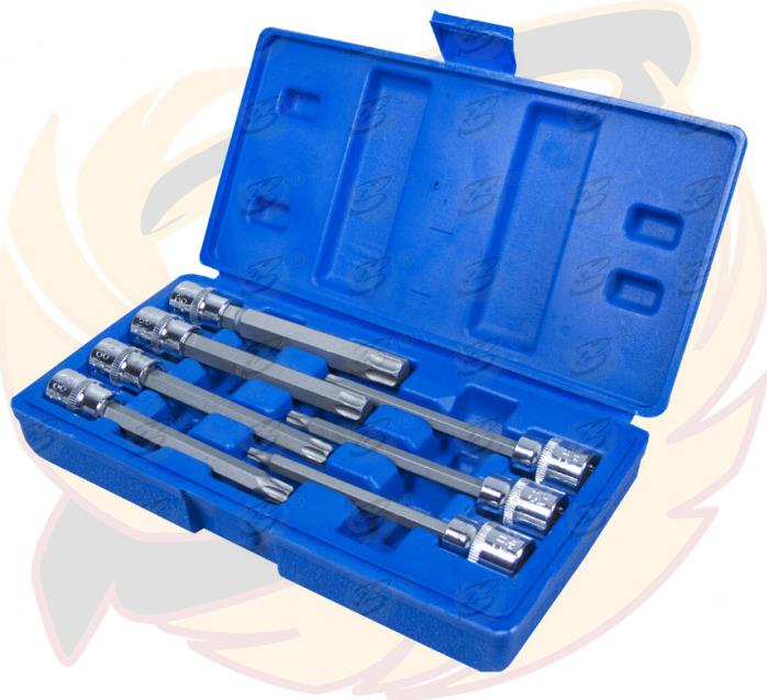 BlueSpot 7 Piece 3/8" Drive Extra Long Torx Bit Sockets T25 - T60 01514
