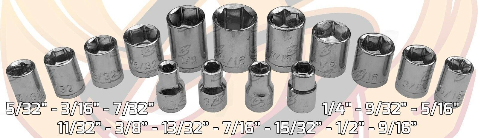 BlueSpot 40 Piece 1/4" & 3/8" Drive 6 Point Socket Set ( 01535 )