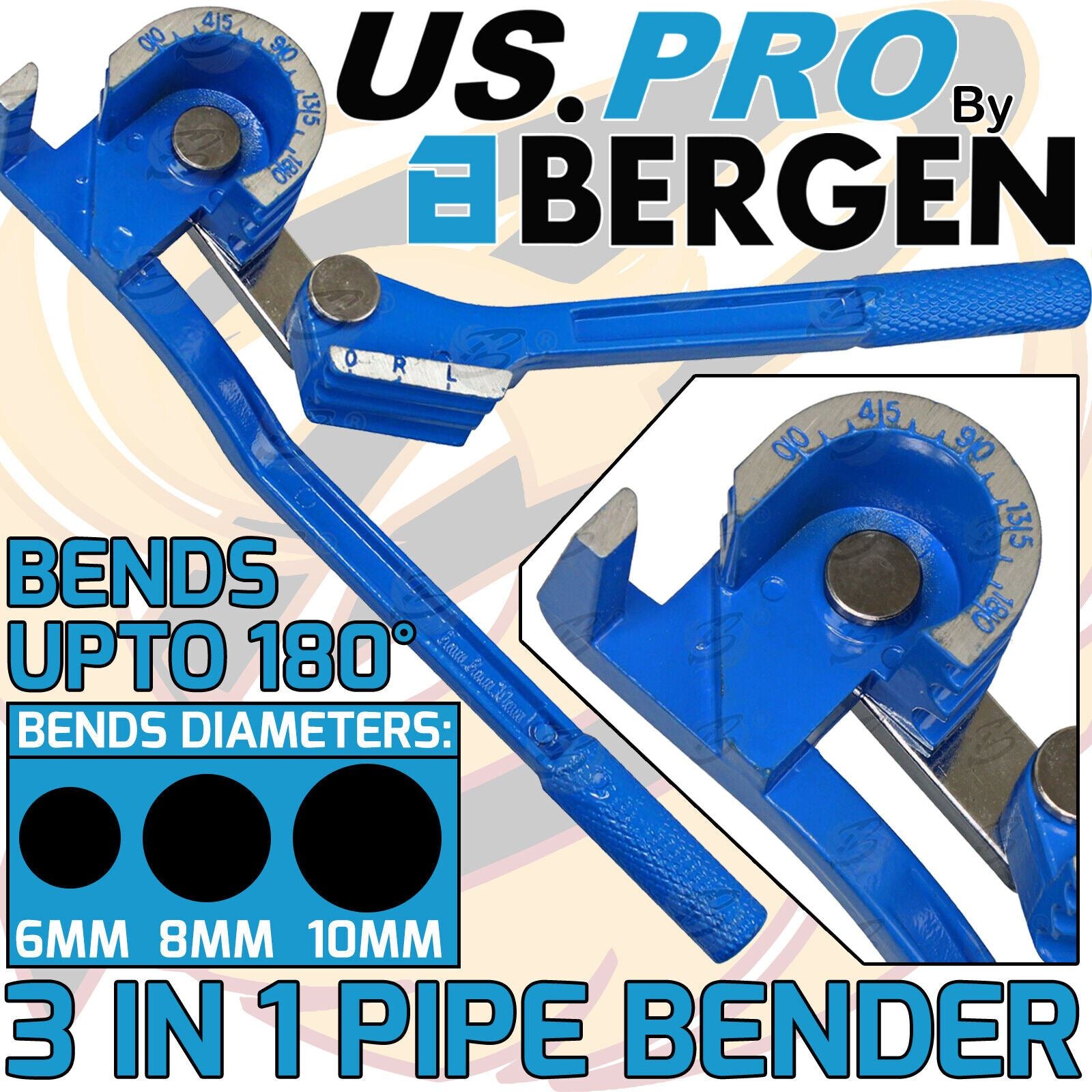 US Pro 3 In 1 Pipe Bender ( 180Ôøω ) ( 5888 )