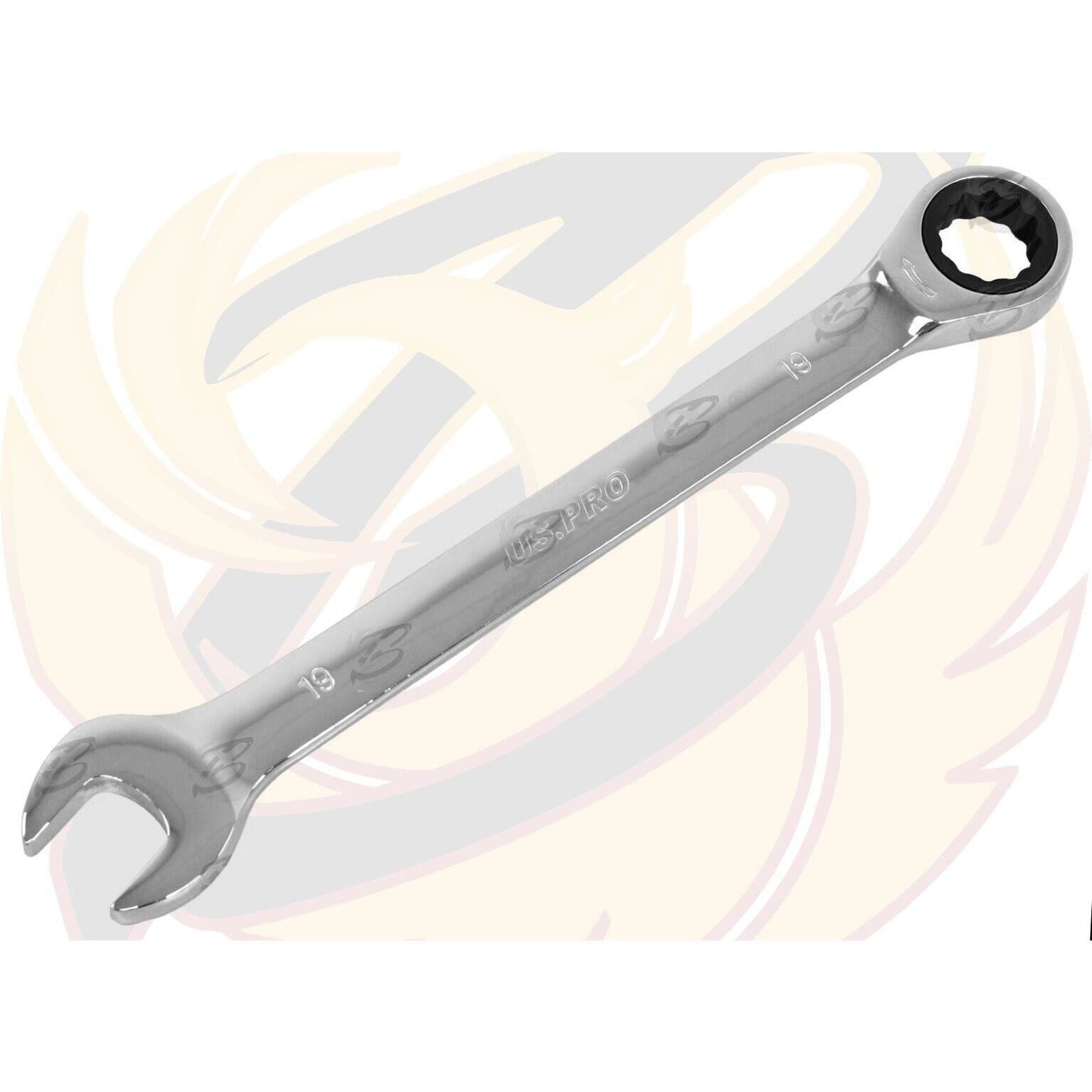 US PRO 19MM 72 TOOTH RATCHET SPANNER
