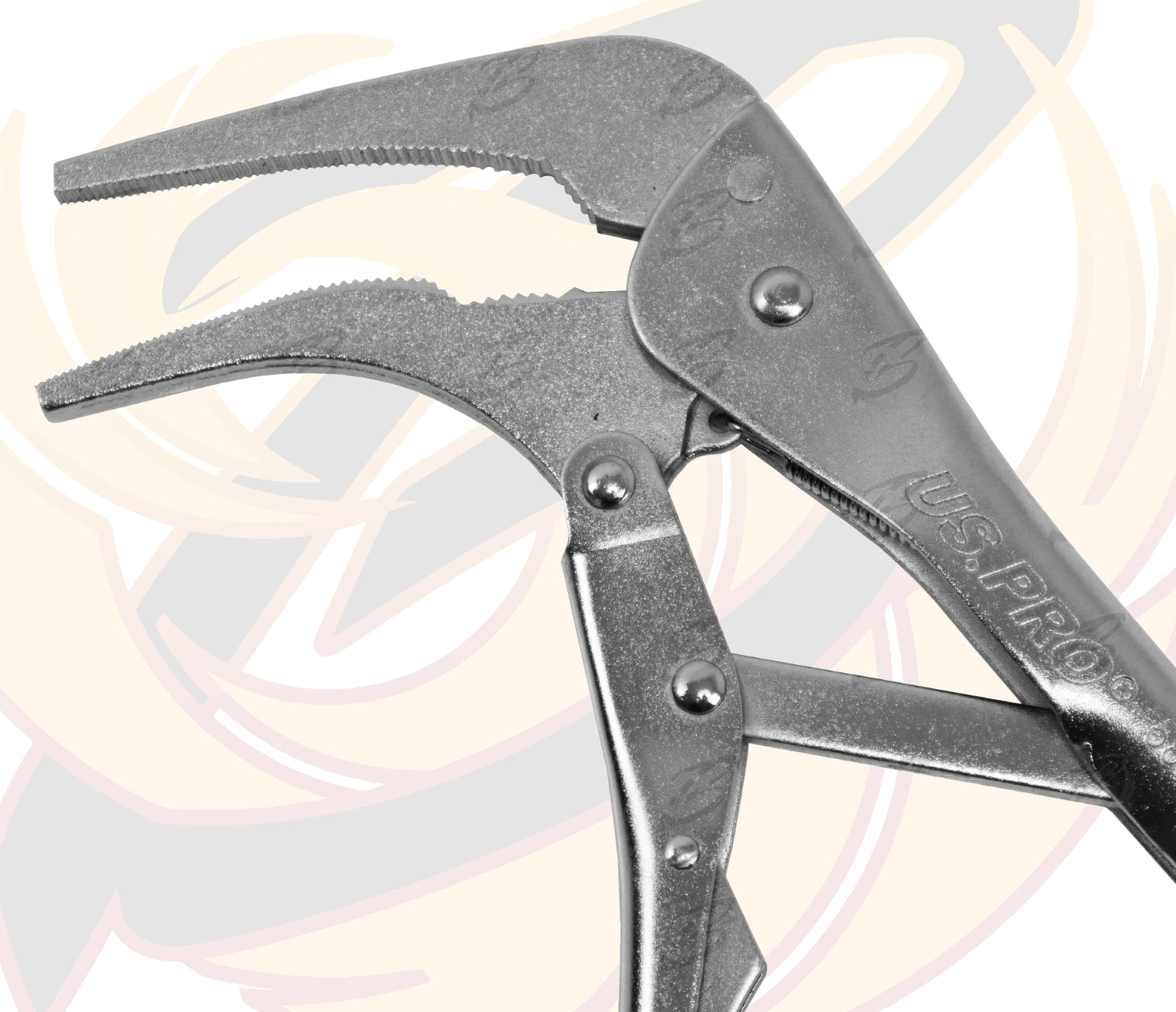 US PRO 10" 45° LONG NOSE LOCKING PLIERS