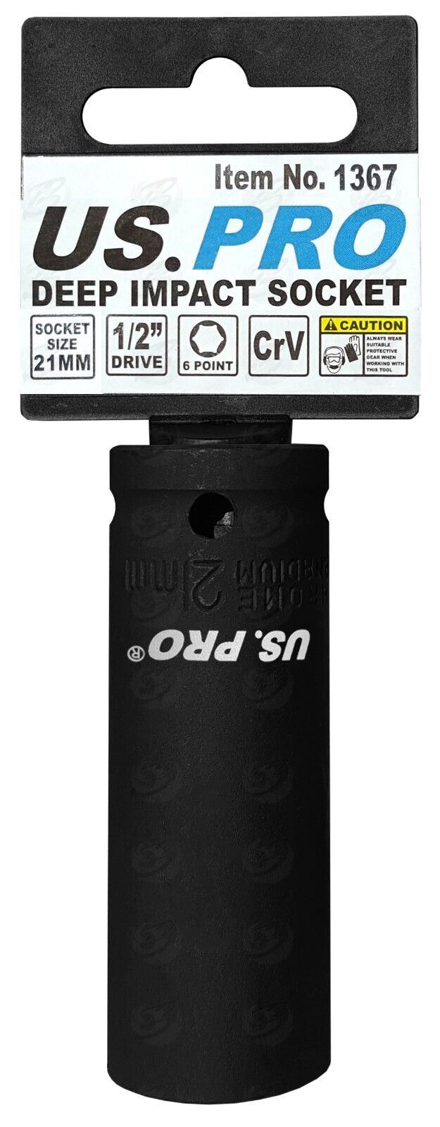 US PRO 21MM 1/2" DRIVE 6 POINT DEEP IMPACT SOCKET ( SINGLE )
