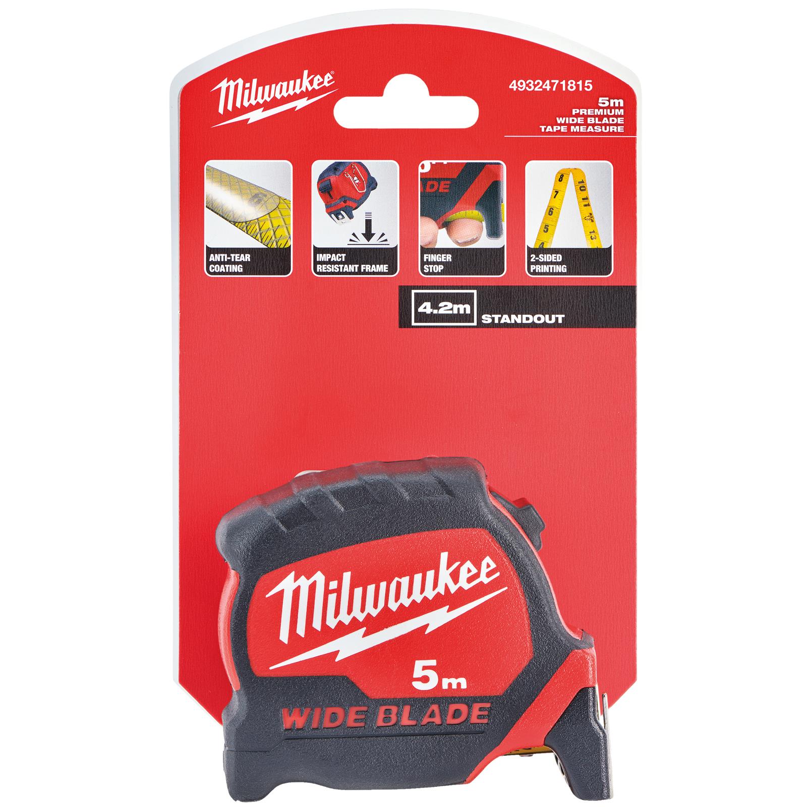 MILWAUKEE 5m 33mm Extra Wide Nylon Blade Premium Metric Tape Measure