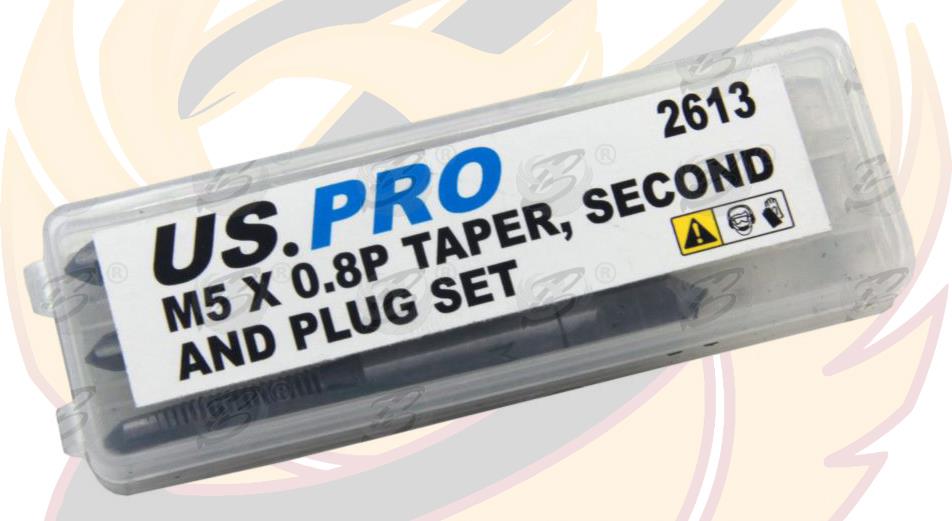 US Pro M5 x 0.8P Taper, Second & Plug Set  2613