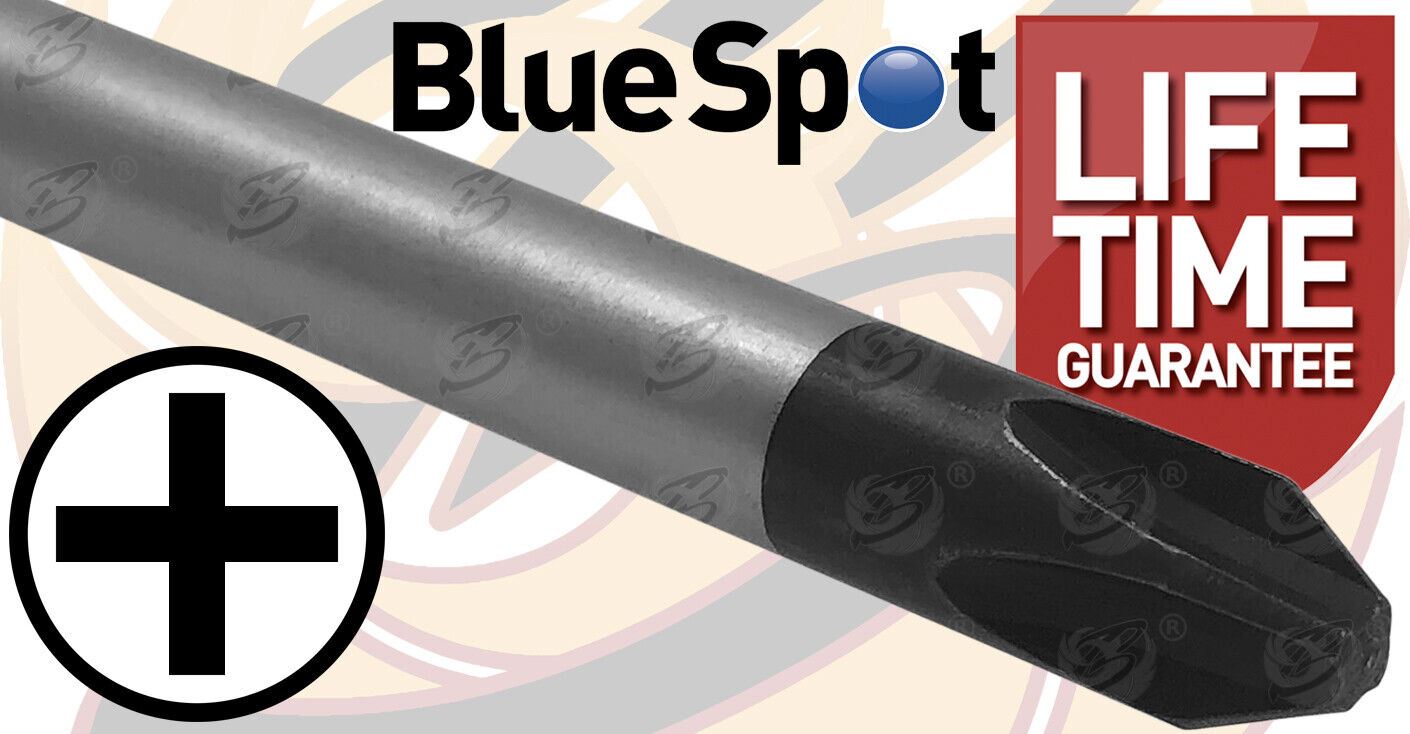 BlueSpot 5 Piece Extra Long Magnetic Screwdriver Set ( Slotted - PHillips - Pozidrive ) 12070