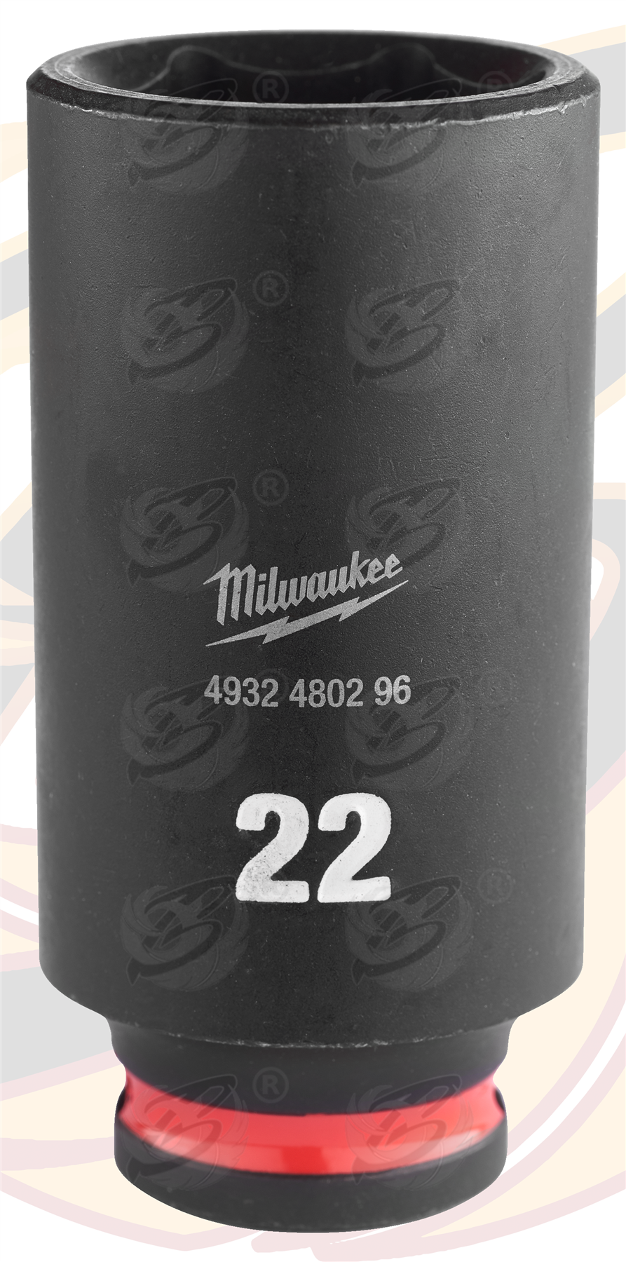 Milwaukee 22mm 3/8" Drive 6 Point Deep Impact Socket ( Single ) ( 4932480296 )