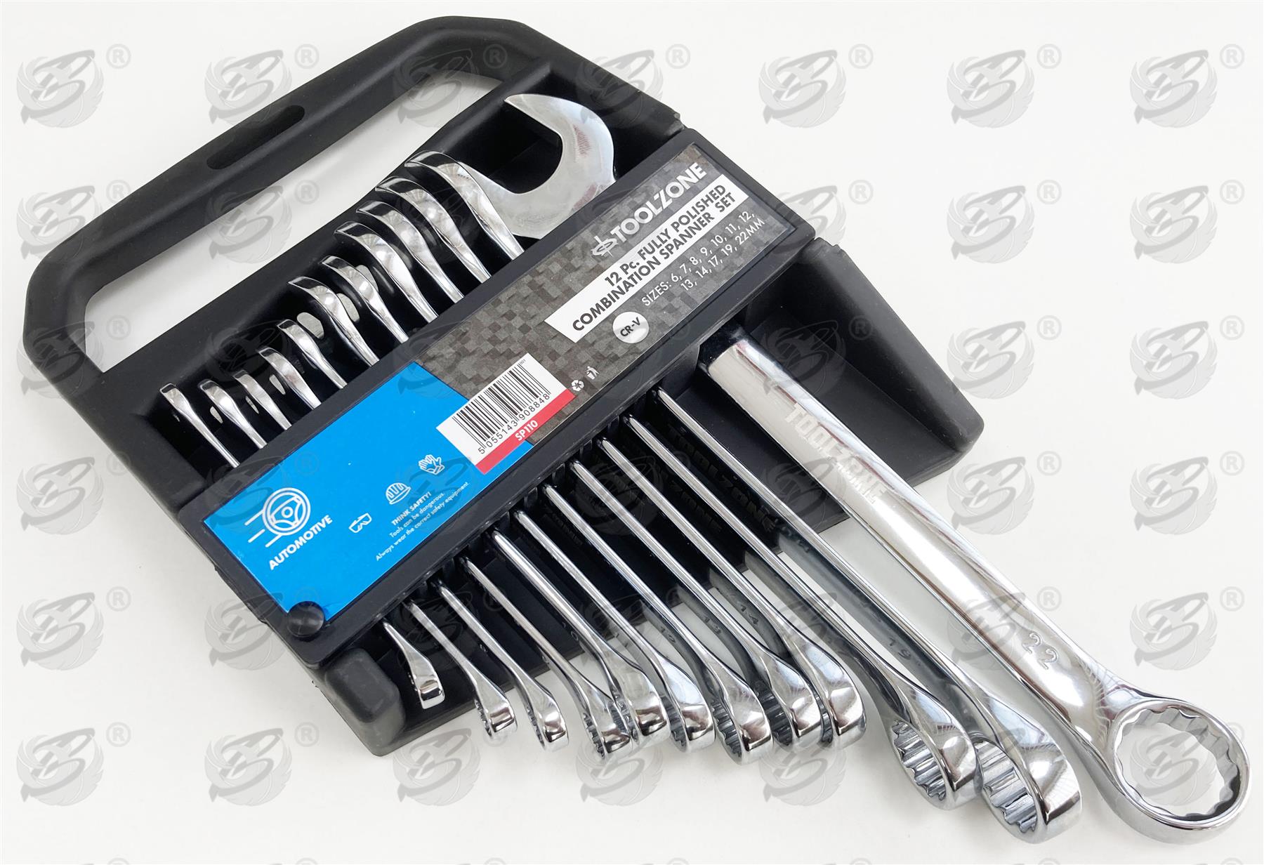 TOOLZONE 12PCS COMBINATION SPANNER SET 6MM - 22MM