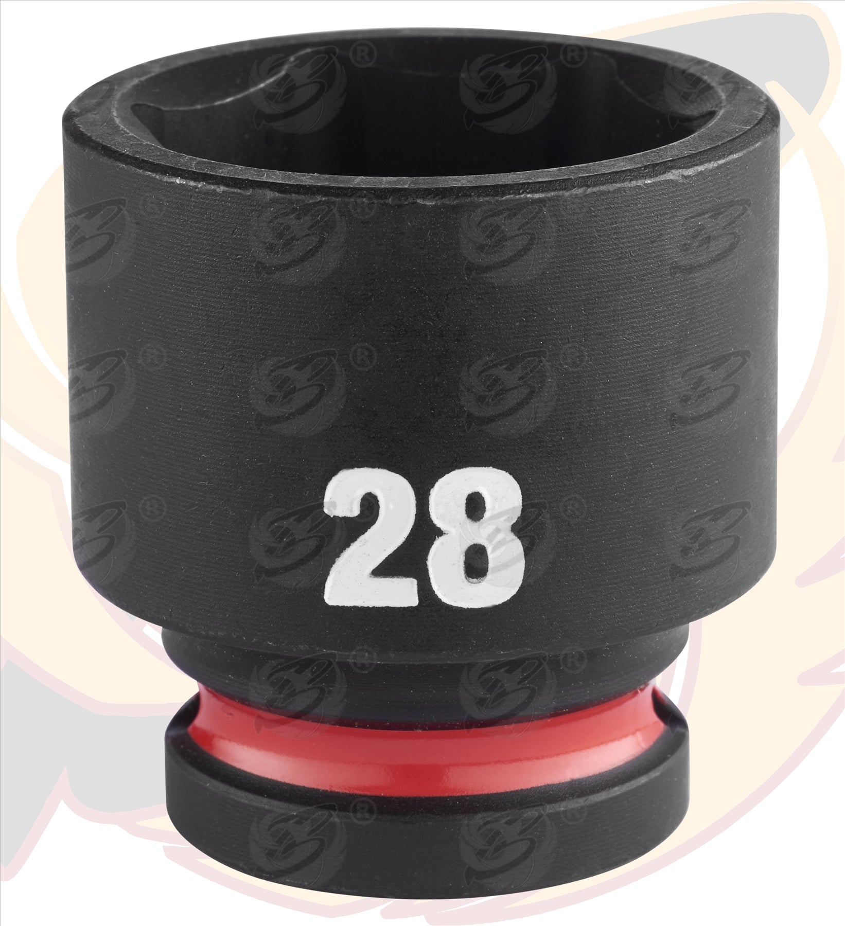 MILWAUKEE 28MM 1/2" DRIVE 6 POINT SHALLOW IMPACT SOCKET ( SINGLE )
