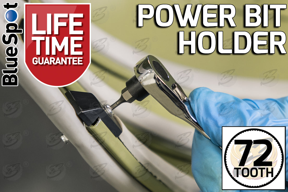 BLUESPOT MINI 1/4" DRIVE 72 TOOTH POWER BIT HOLDER ( RATCHET HANDLE )
