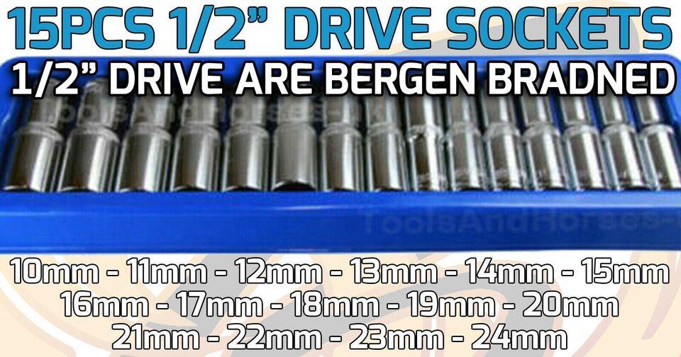 US PRO 42PCS 1/4" & 3/8" & 1/2" DRIVE 6 POINT DEEP SOCKETS 4MM - 24MM