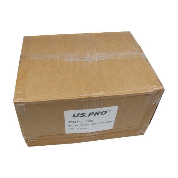US Pro 5 Piece 3/4" Drive 6 Point Jumbo Impact Sockets ( 55mm -  56mm - 60mm - 65mm - 70mm )  7583