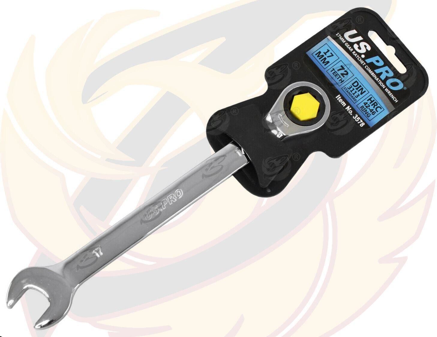 US PRO 17MM 72 TOOTH RATCHET SPANNER