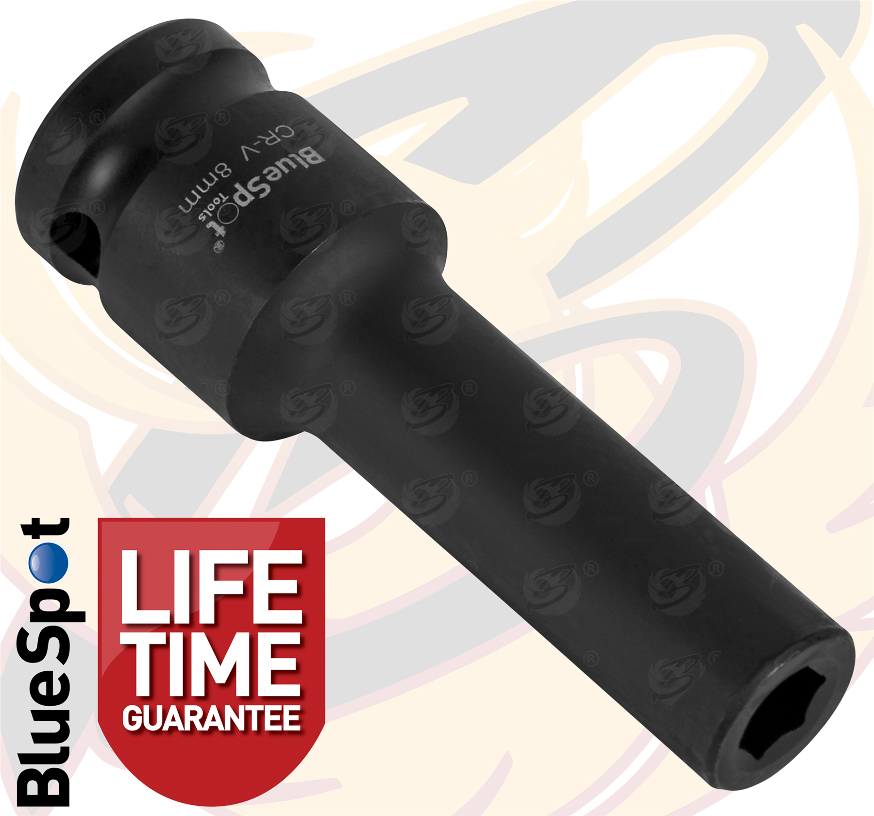 BlueSpot 8mm 1/2" Drive 6 Point Deep Impact Socket ( Single ) ( 01651 )