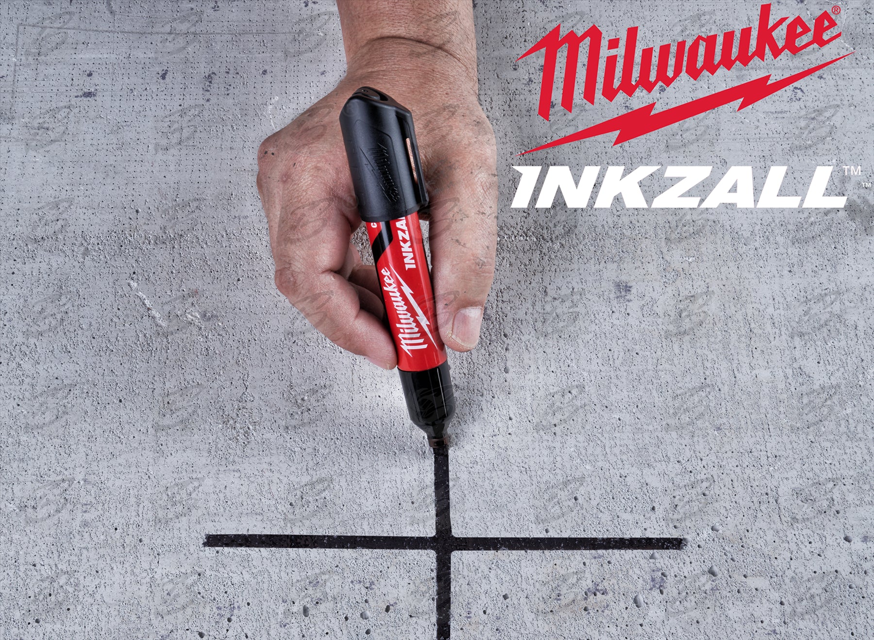 MILWAUKEE INKZALL LARGE CHISEL TIP ALL SURFACE MARKER PENS ( X 3 )