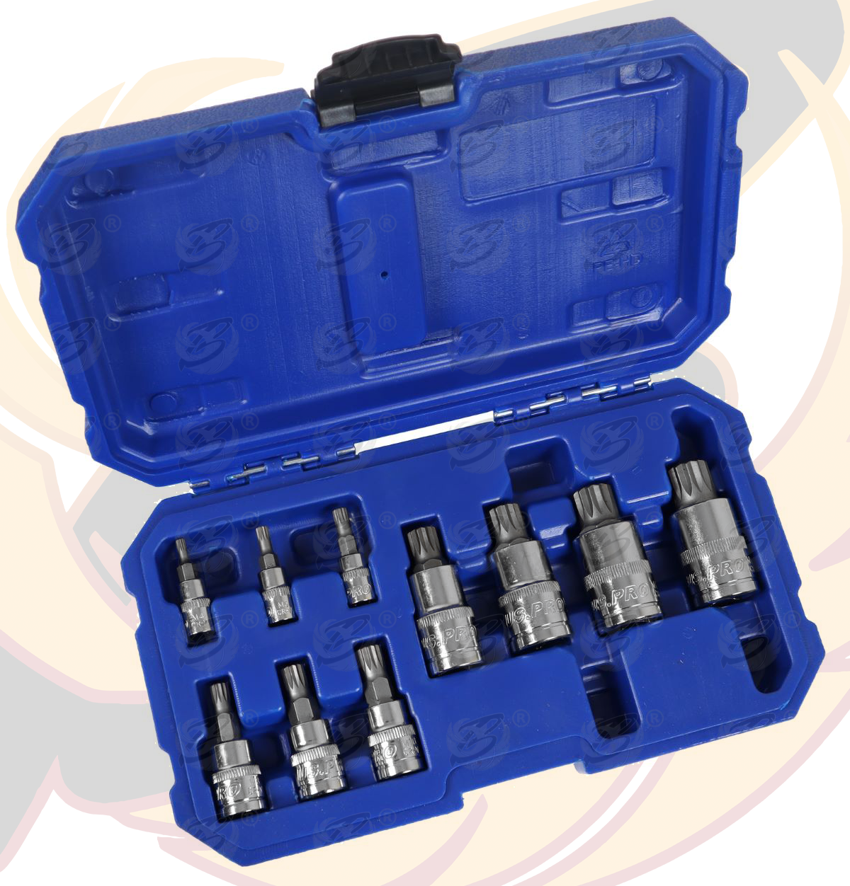 US Pro 10 Piece 1/4" & 3/8" & 1/2" Drive Spline & Tamperproof Spline Bit Sockets M4 - M18  3993