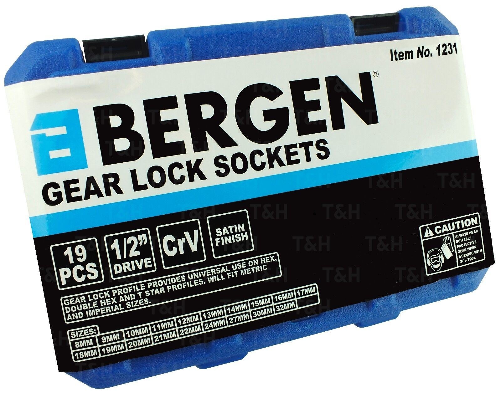 US Pro 19 Piece 1/2" Drive Gear Lock Sockets 8mm - 32mm 3221