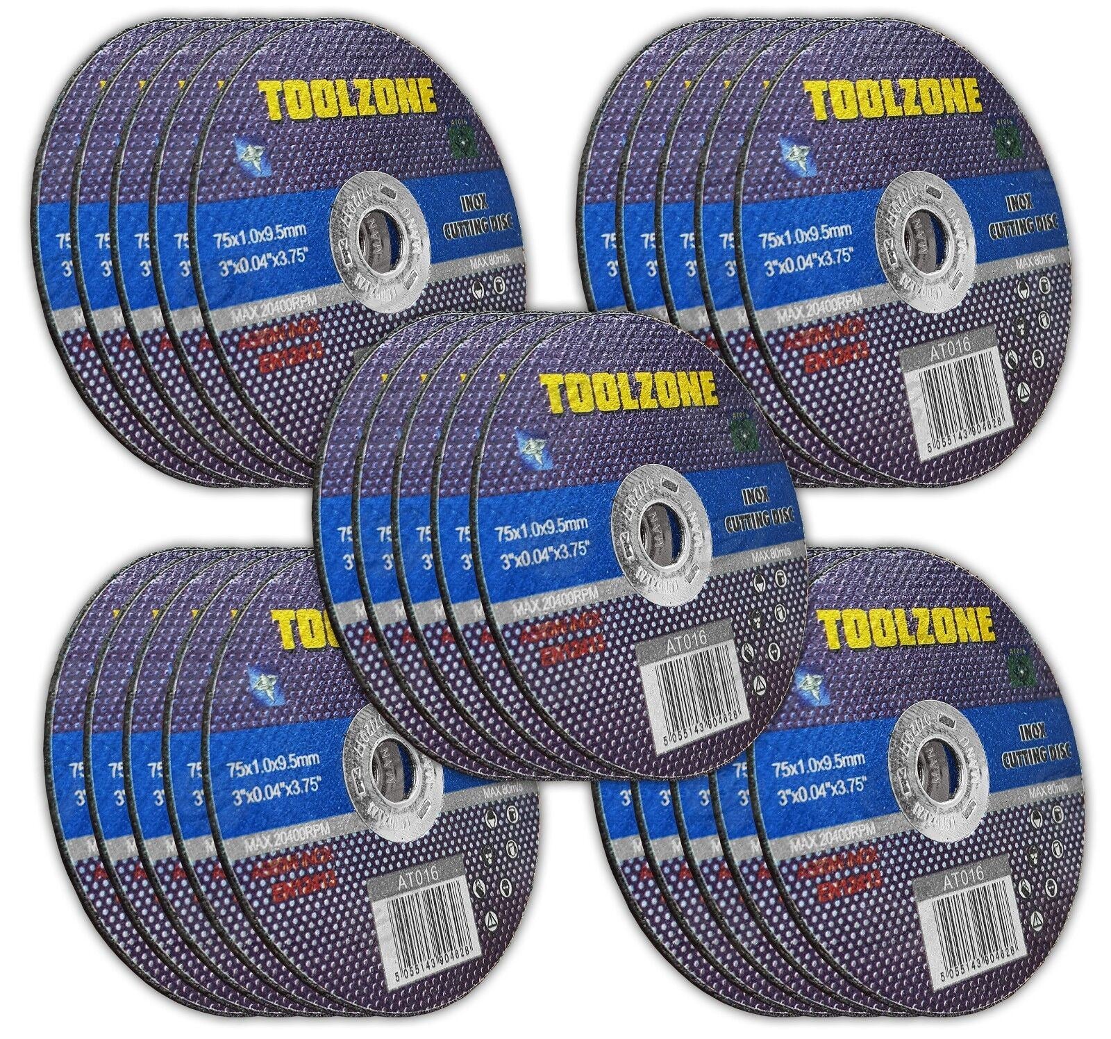 Toolzone 3" x 1mm Metal Cutting Disc ( x 25 ) AT016
