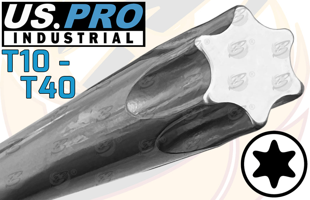 US PRO INDUSTRIAL 7PCS EXTRA LONG MAGNETIC TORX SCREWDRIVERS T10 - T40