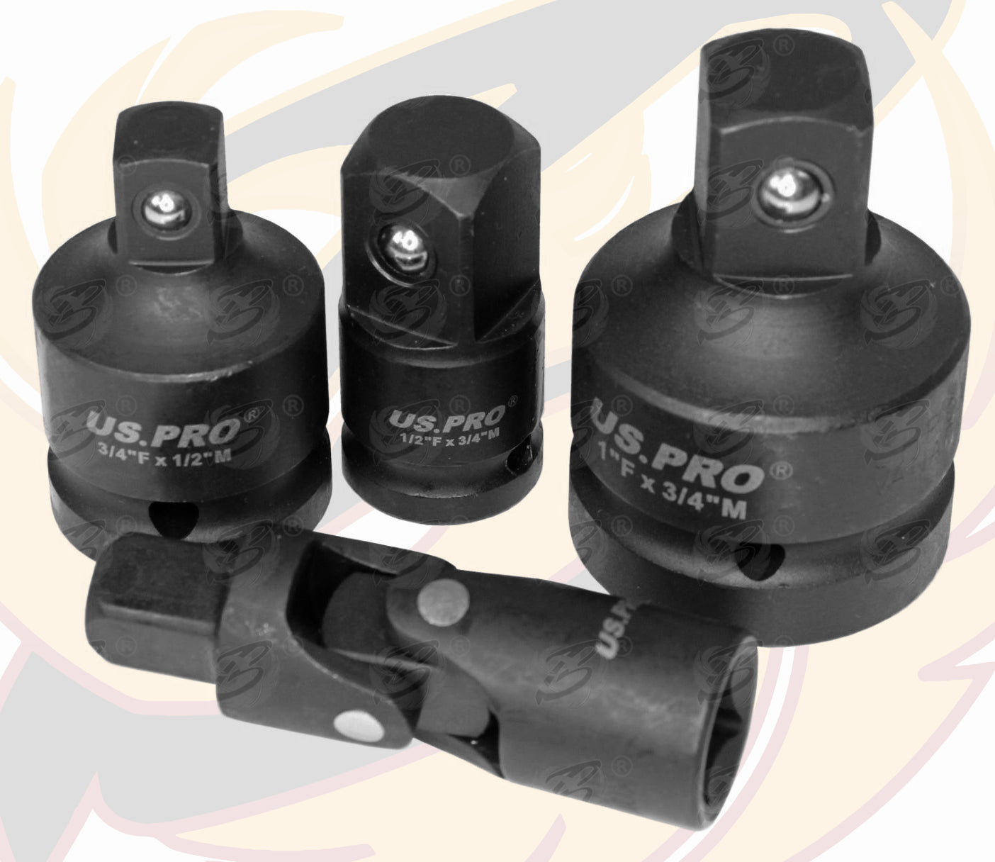 US PRO 11PCS IMPACT SOCKET ADAPTERS & U - JOINTS ( 1/4" - 1" )