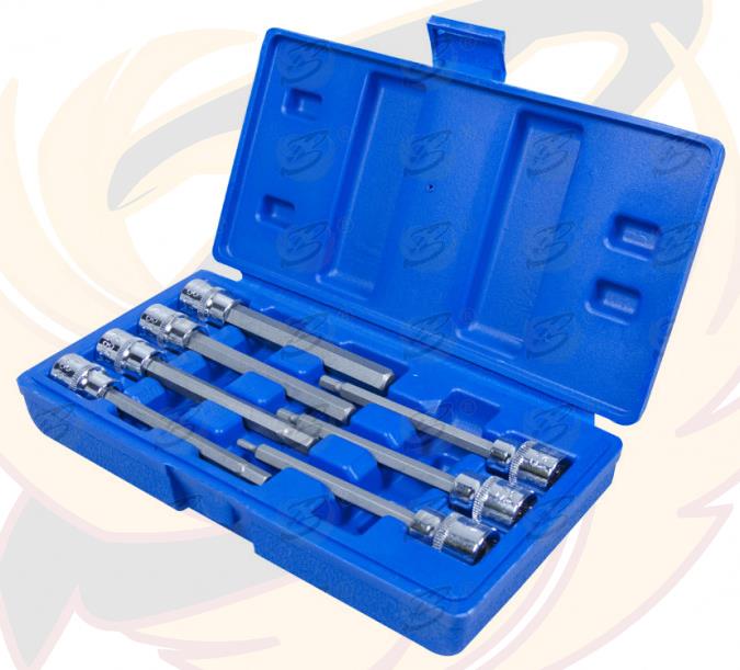 BlueSpot 7 Piece 3/8" Drive Extra Long Hex Bit Sockets H3 - H10 01516