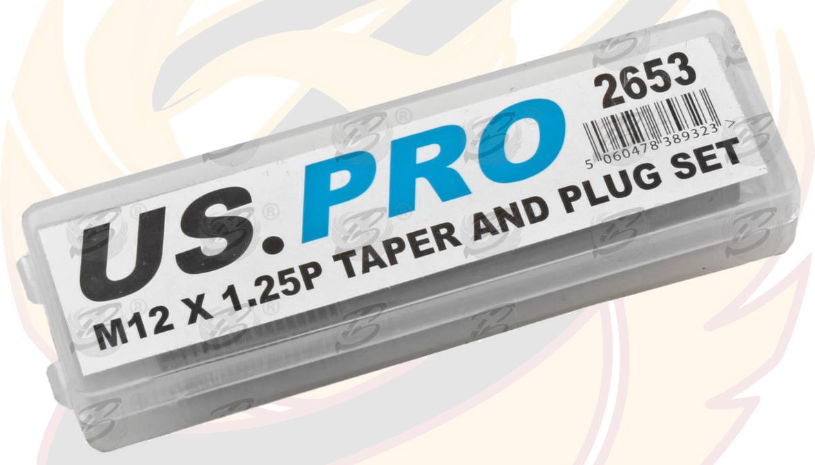 US PRO M12 x 1.25P TAPER & PLUG SET