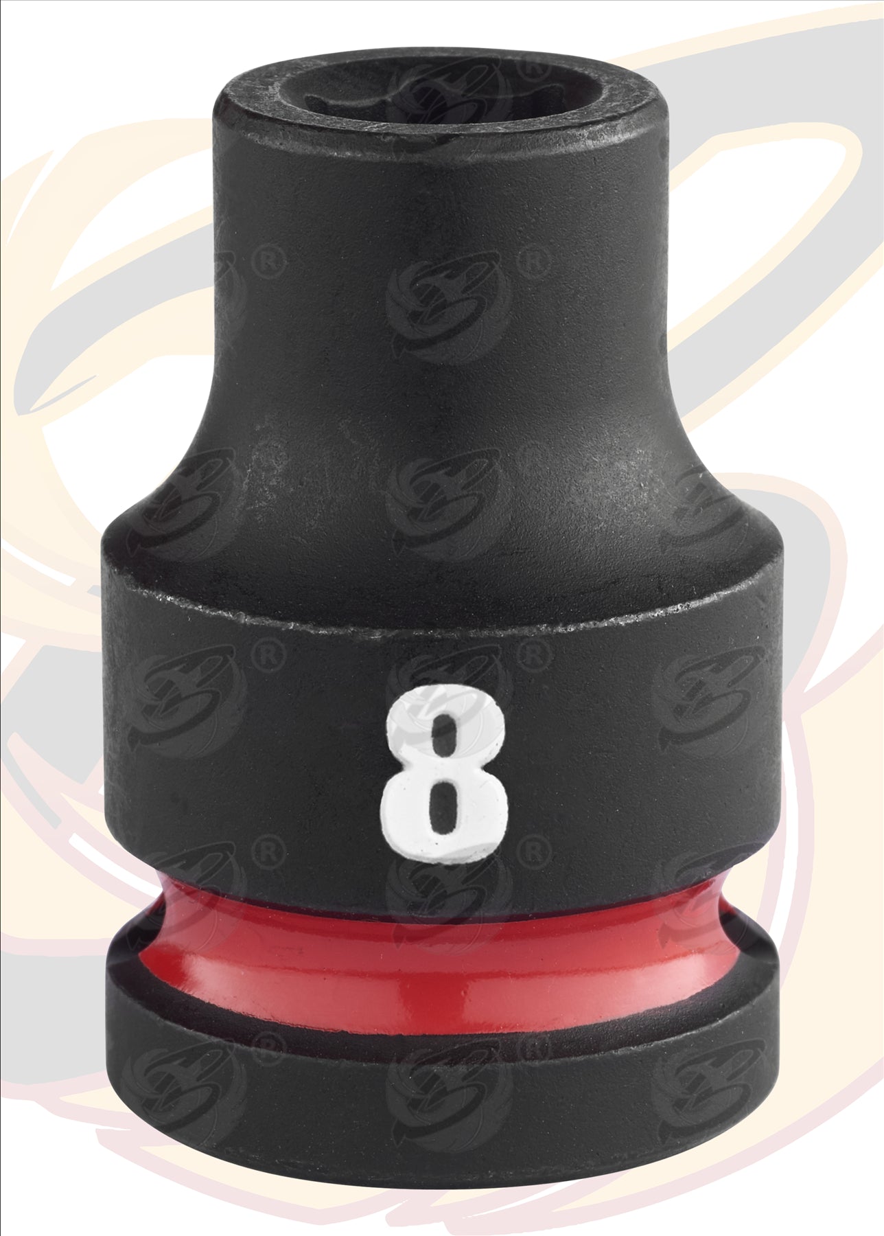 MILWAUKEE 8MM 1/2" DRIVE 6 POINT SHALLOW IMPACT SOCKET ( SINGLE )