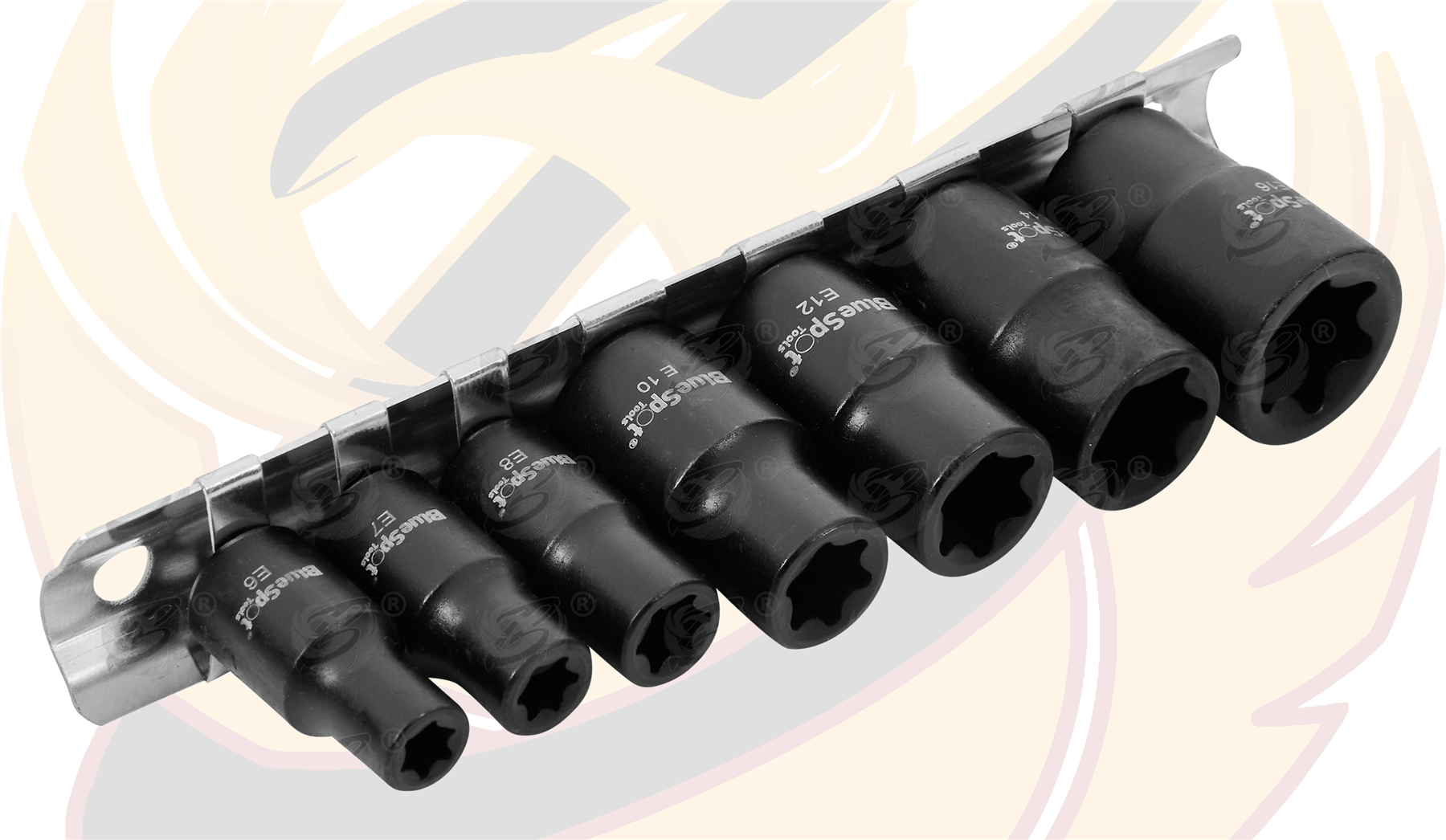 BlueSpot 7 Piece 1/4"-3/8" Impact E Torx Sockets ( 01592 )