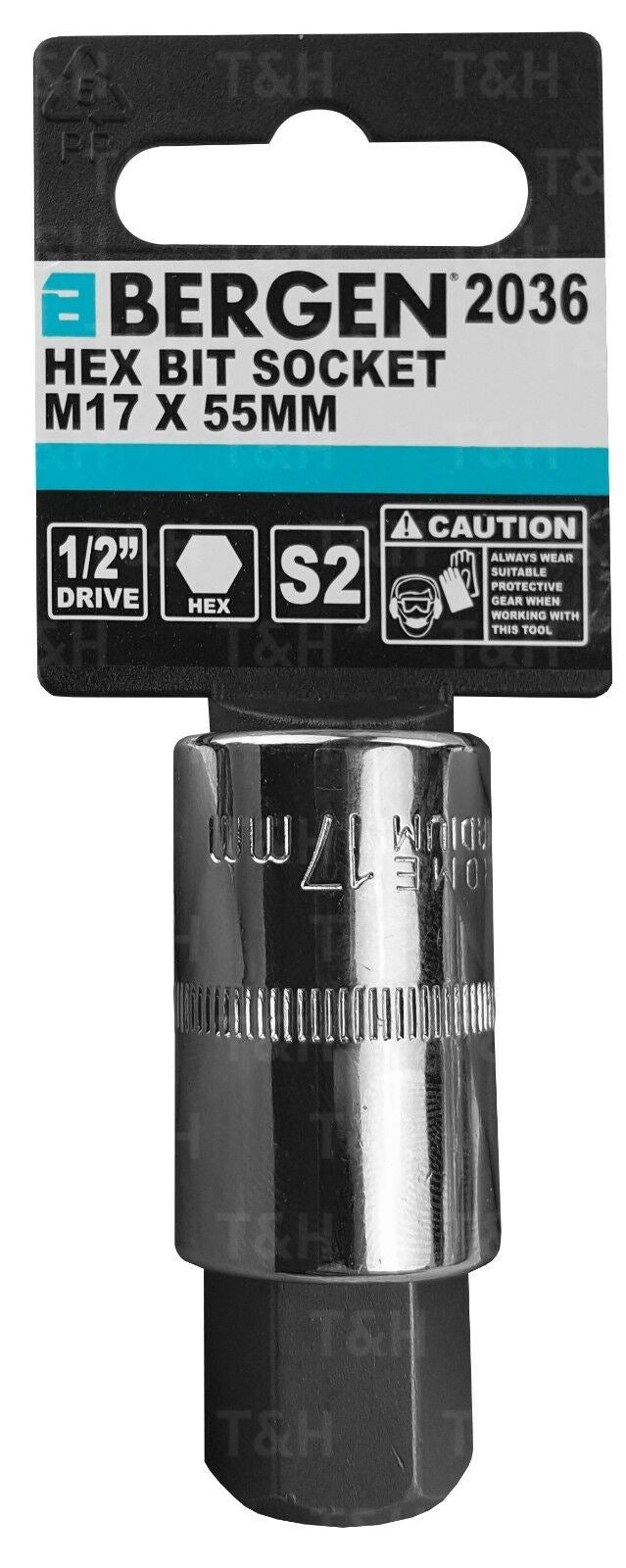 US PRO H17 1/2" DRIVE 55MM LONG HEX BIT SOCKET ( SINGLE )