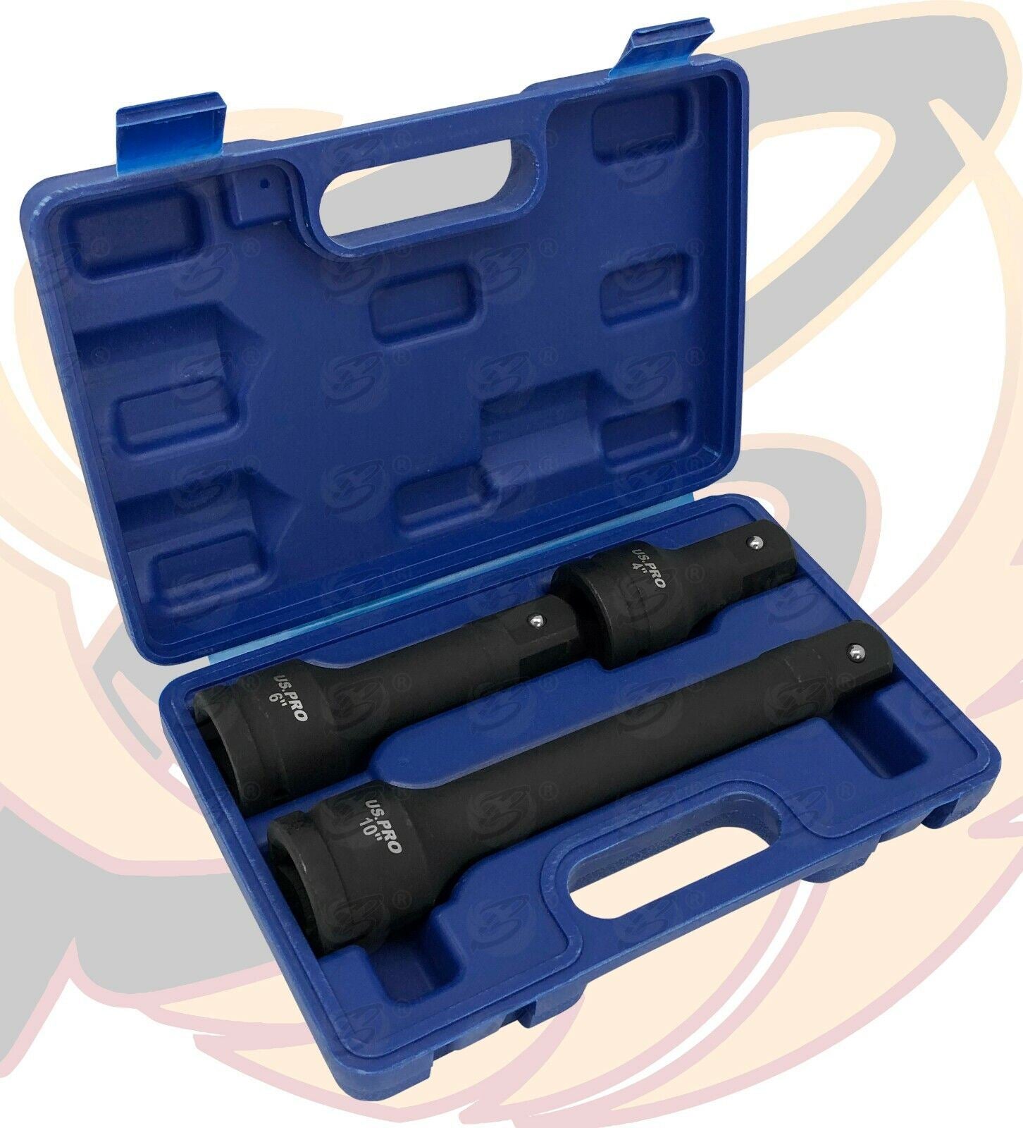 US Pro 3 Piece 1" Drive Impact Extension Bars 4" - 6" - 10"  3423