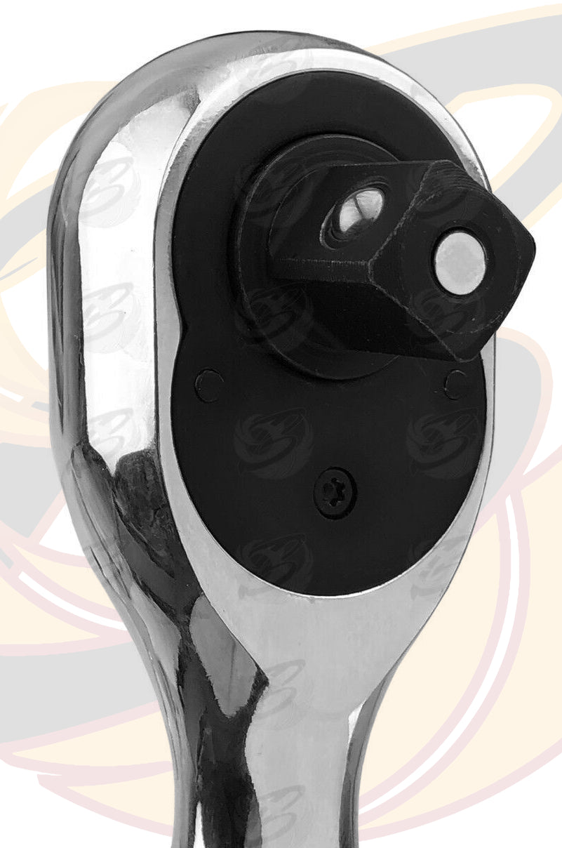 BLUESPOT 1/4" DRIVE 72 TOOTH SOFT GRIP CURVED RATCHET HANDLE