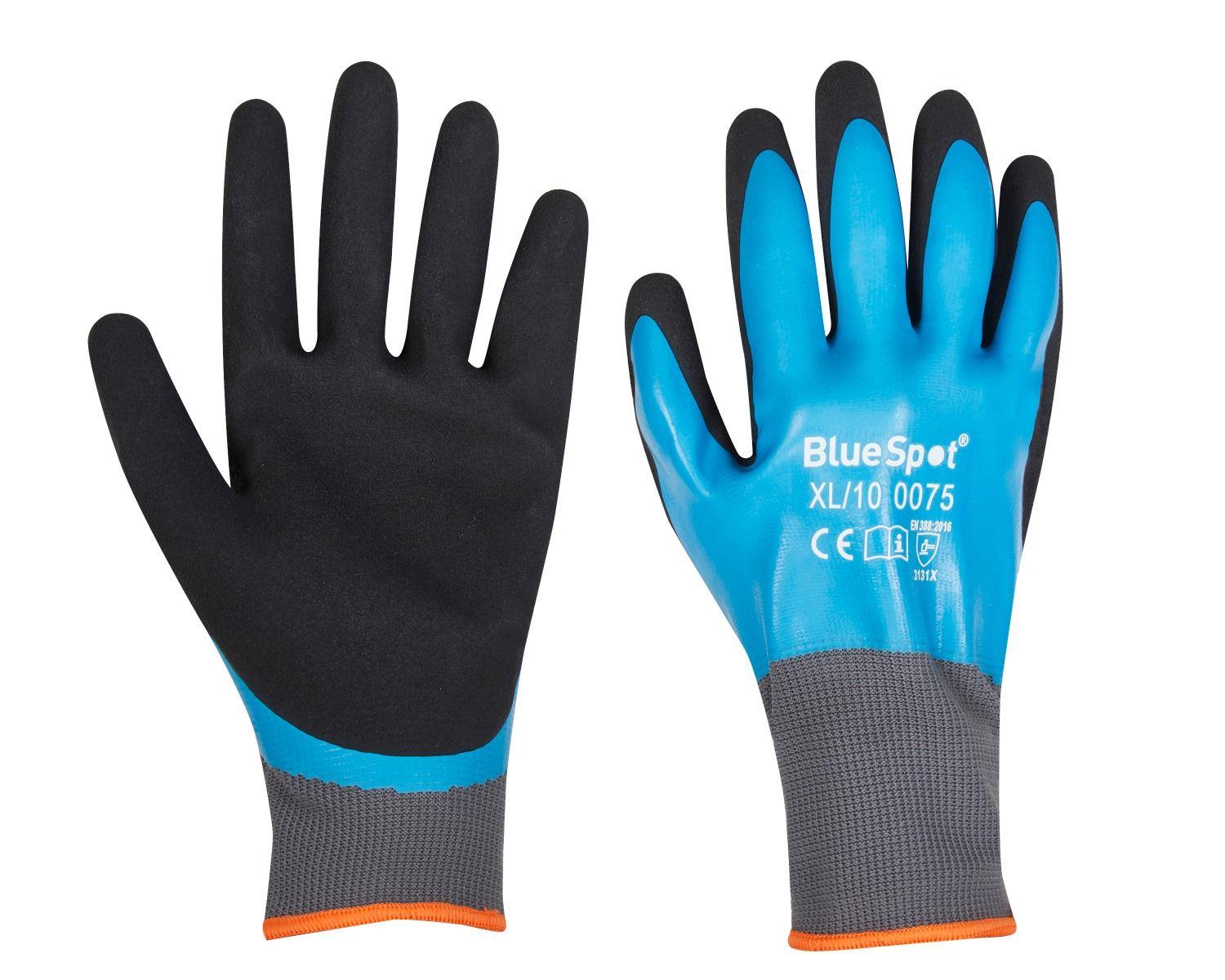 BlueSpot Latex Water Resistant Work Gloves ( x 1 Pairs ) ( Xl )  23020