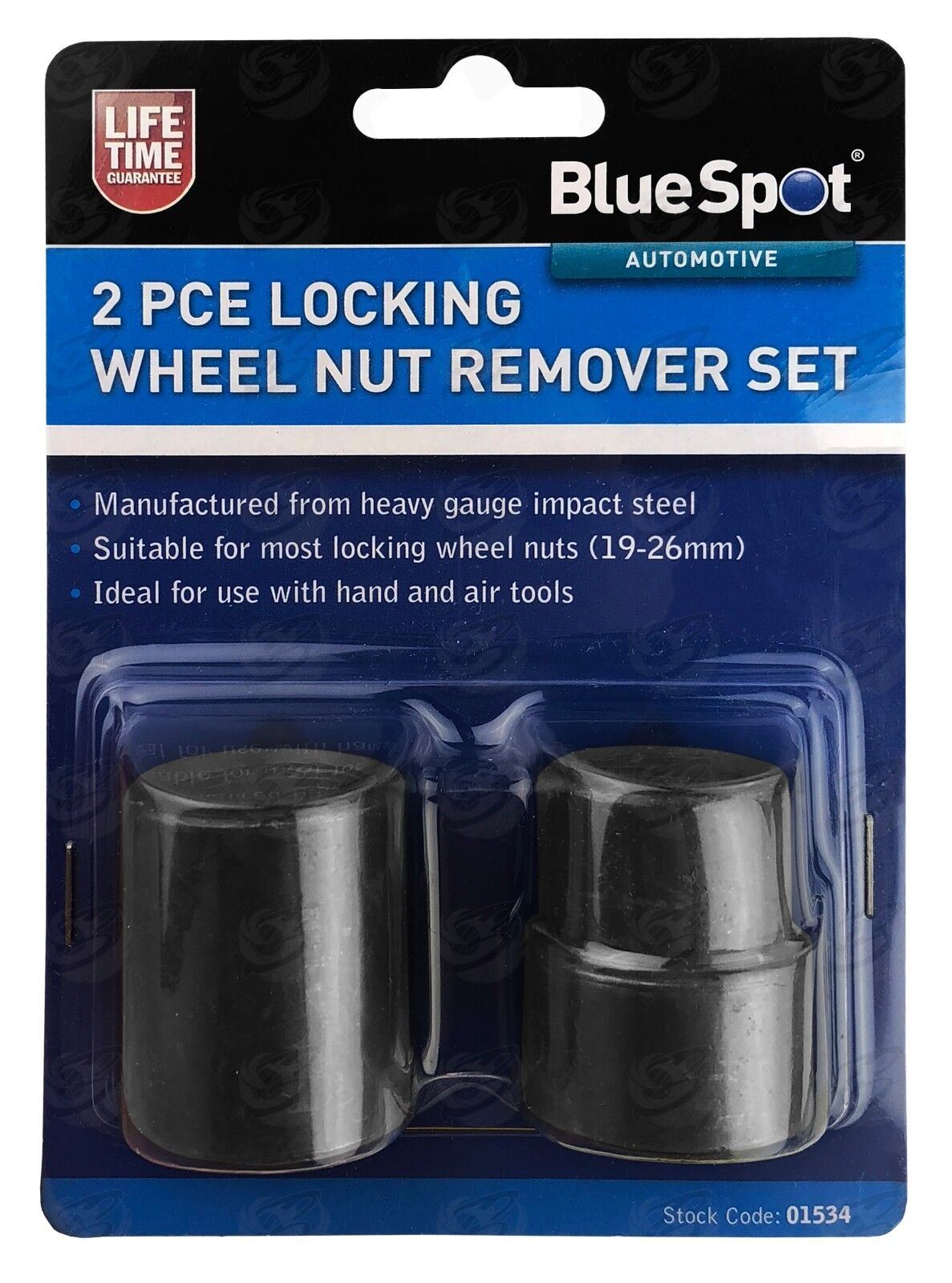 BLUESPOT 2PCS 1/2" DRIVE LOCKING WHEEL NUT REMOVERS 19MM - 26MM