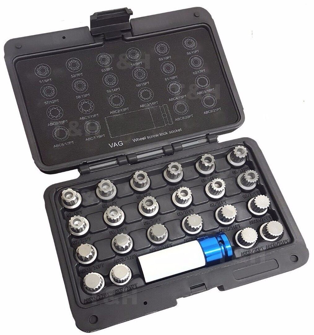 US Pro 23 Piece Vag Locking Wheel Nut Set  3457