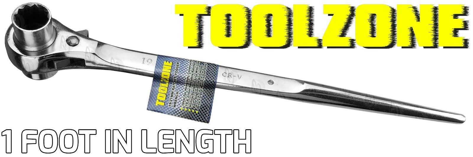 TOOLZONE 19MM - 21MM SCAFFOLDING RATCHET PODGER