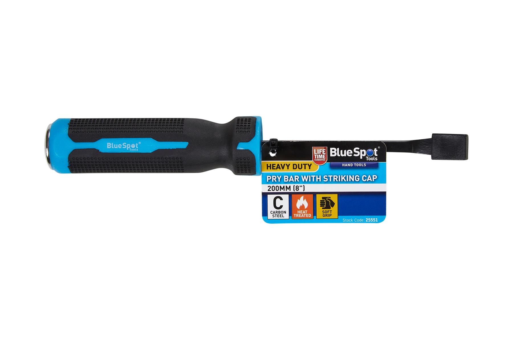 BlueSpot 200mm (8") Offset Go Through Pry Bar With A Manufacturers LifeTime Guarantee 25551