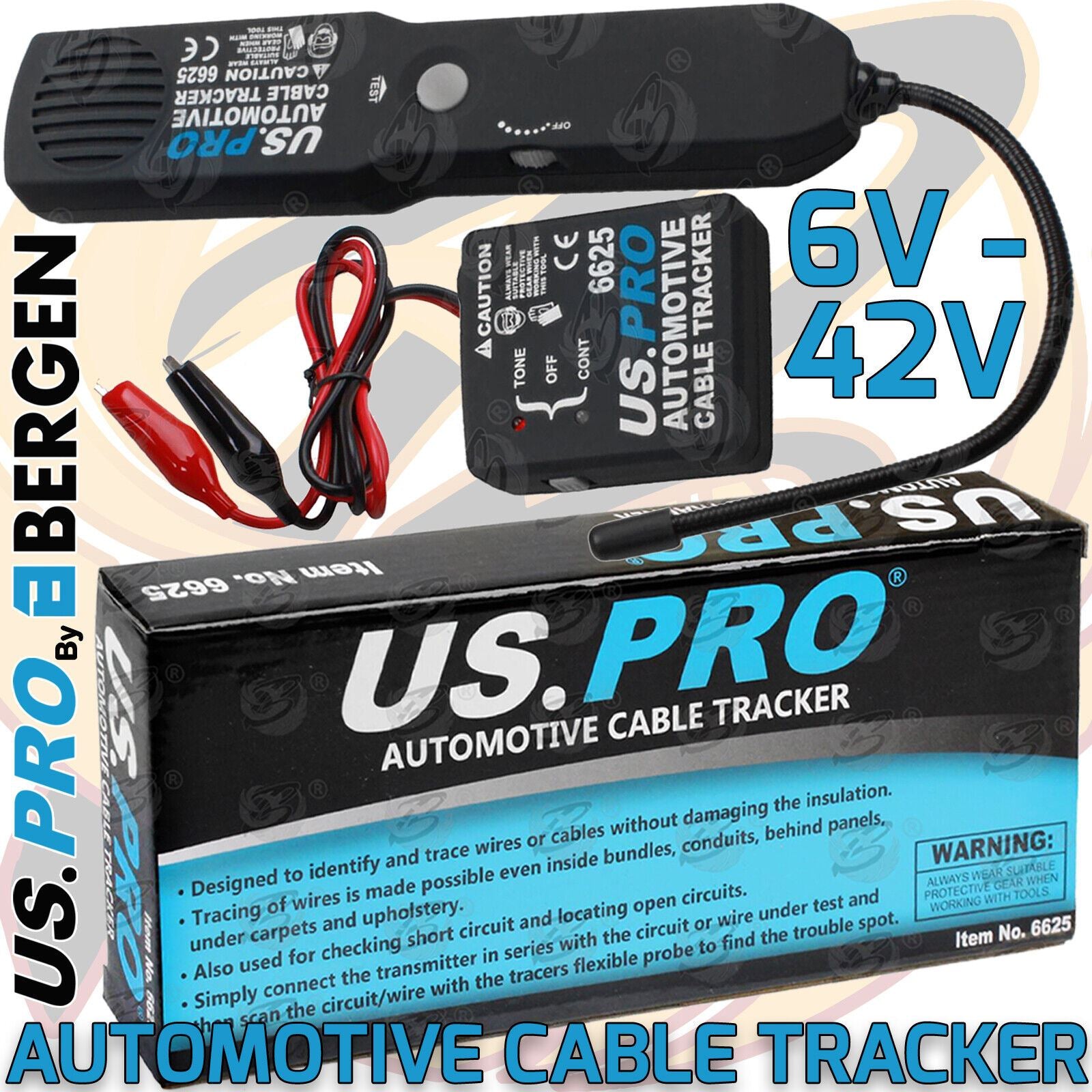 US Pro Automotive Cable Tracker 6V - 42V  6625