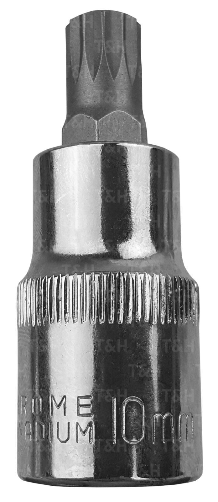 US PRO M10 1/2" DRIVE 55MM LONG SPLINE BIT SOCKET ( SINGLE )