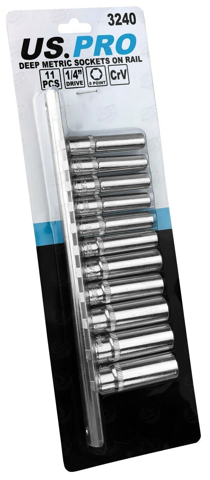 US Pro 57 Piece 1/4" Drive 6 Point Deep & Shallow Socket Set 4mm - 14mm  1387 & 3240