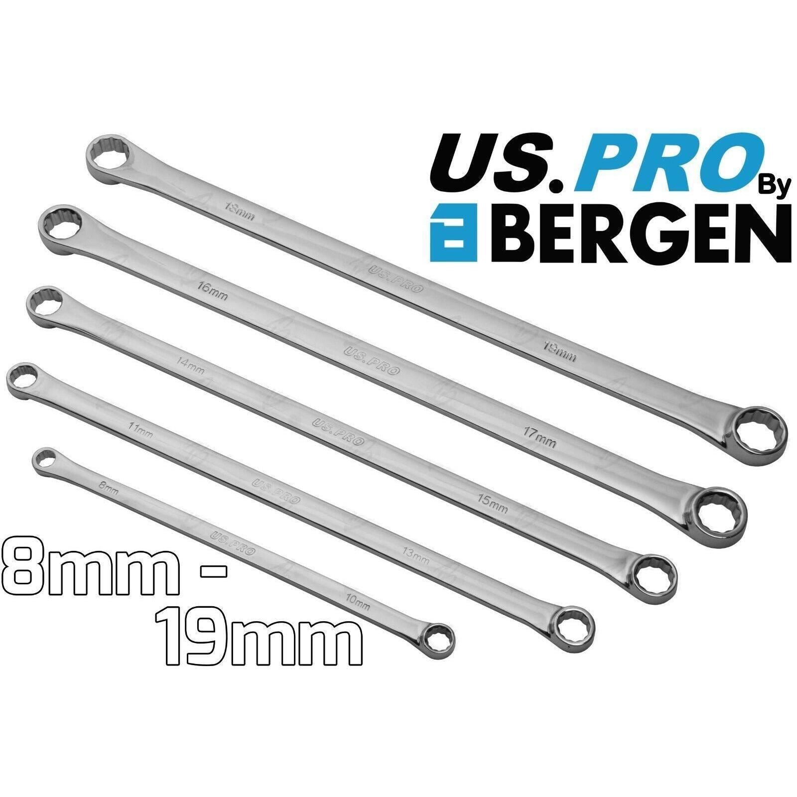 US Pro 5 Piece Extra Long Aviation Spanners 8mm - 19mm  3223