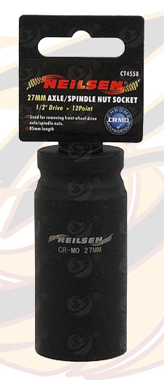 NEILSEN 27MM 1/2" DRIVE 12 POINT DEEP IMPACT SOCKET ( SINGLE )
