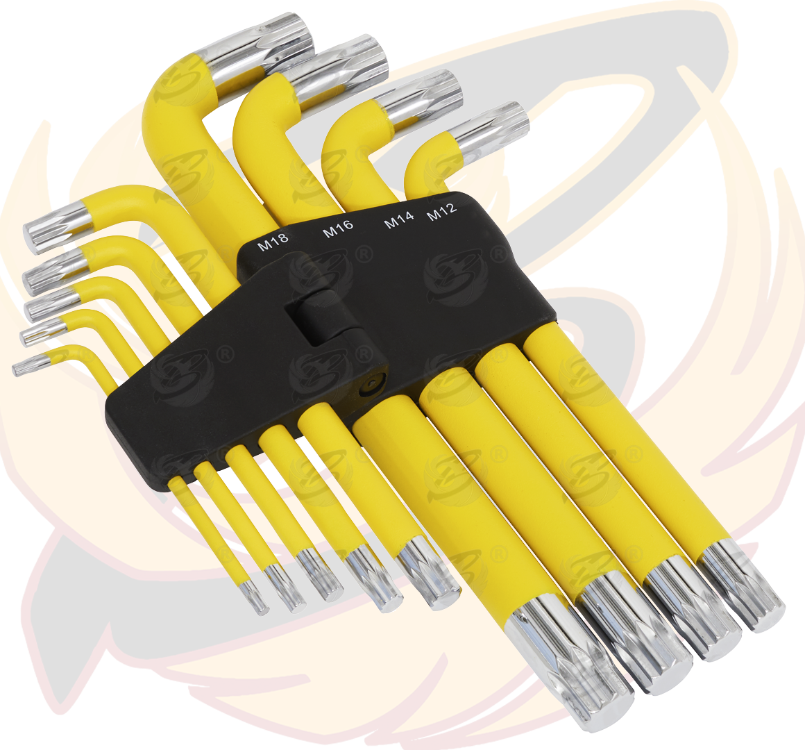 Sealey Jumbo Magnetic Anti Slip Spline Keys M4 - M18 ( AK7189 )